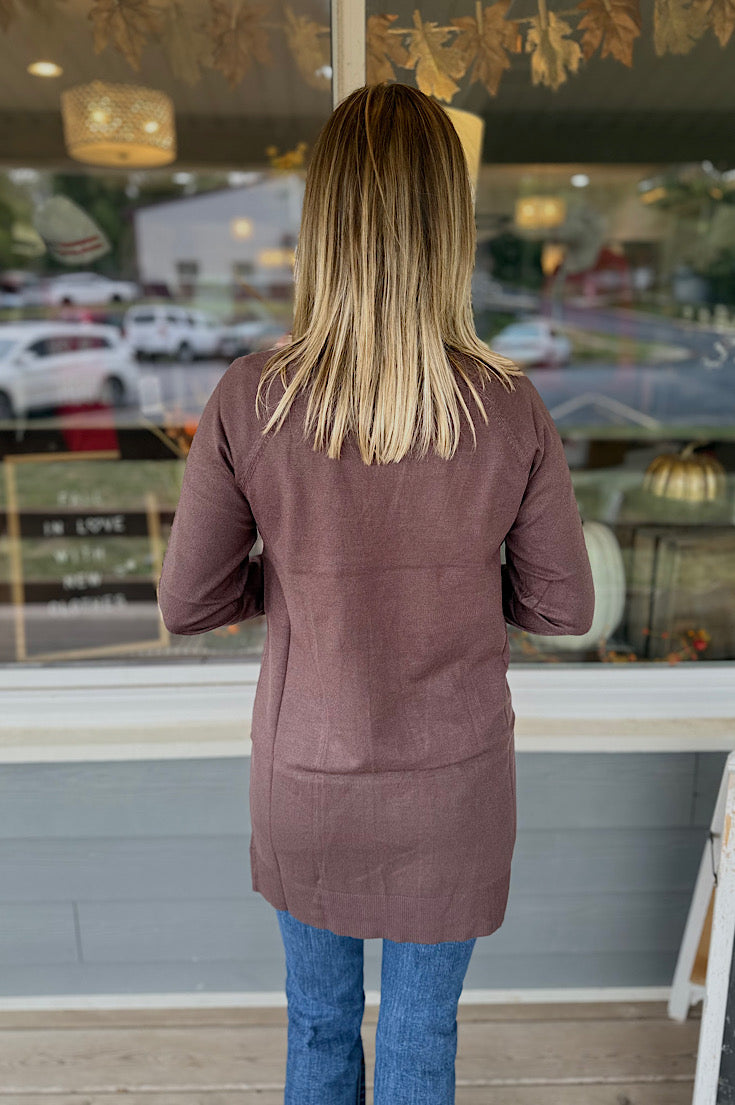 Sutton Raglan Sleeve Open Front Cardigan {3 colors}