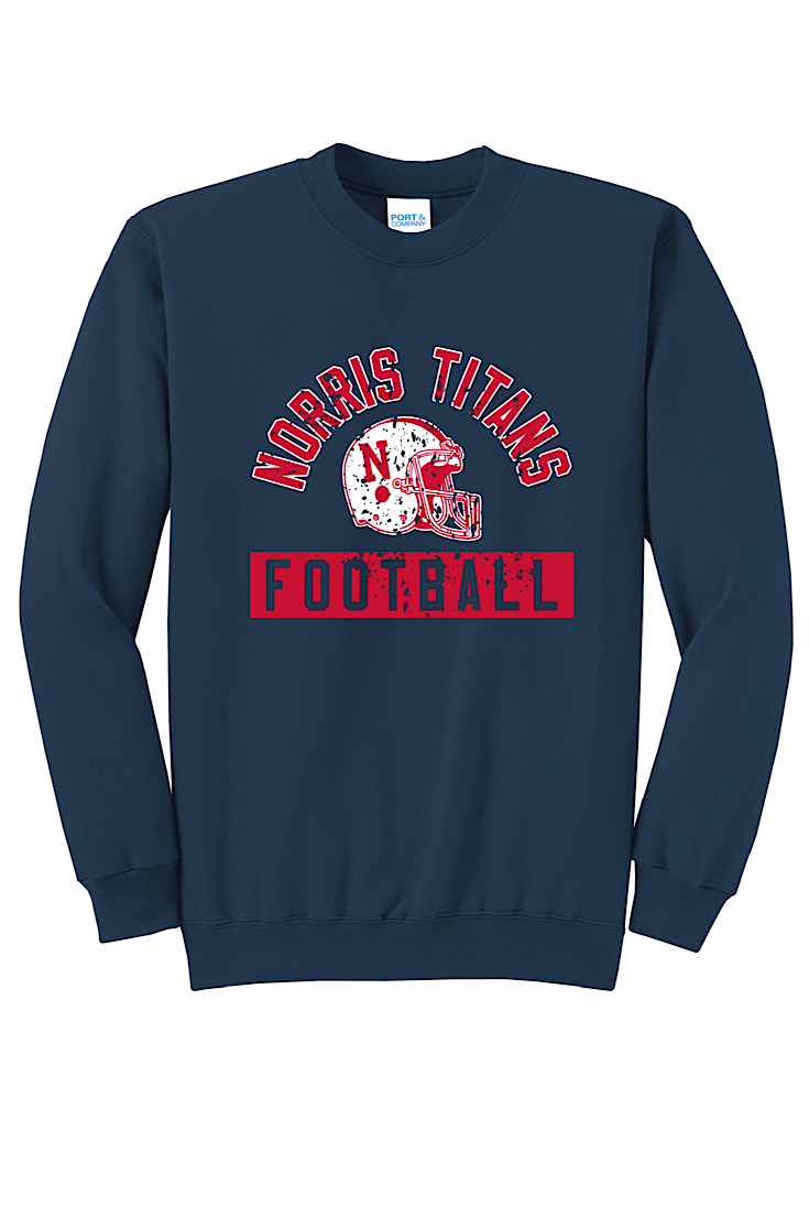 Norris Titans Football Navy Port & Co Unisex Fleece