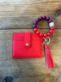 Bead Keychain Wallet Wristlet