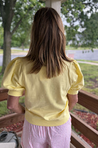 Aubry Puff Sleeve Terry  Top {2 colors}