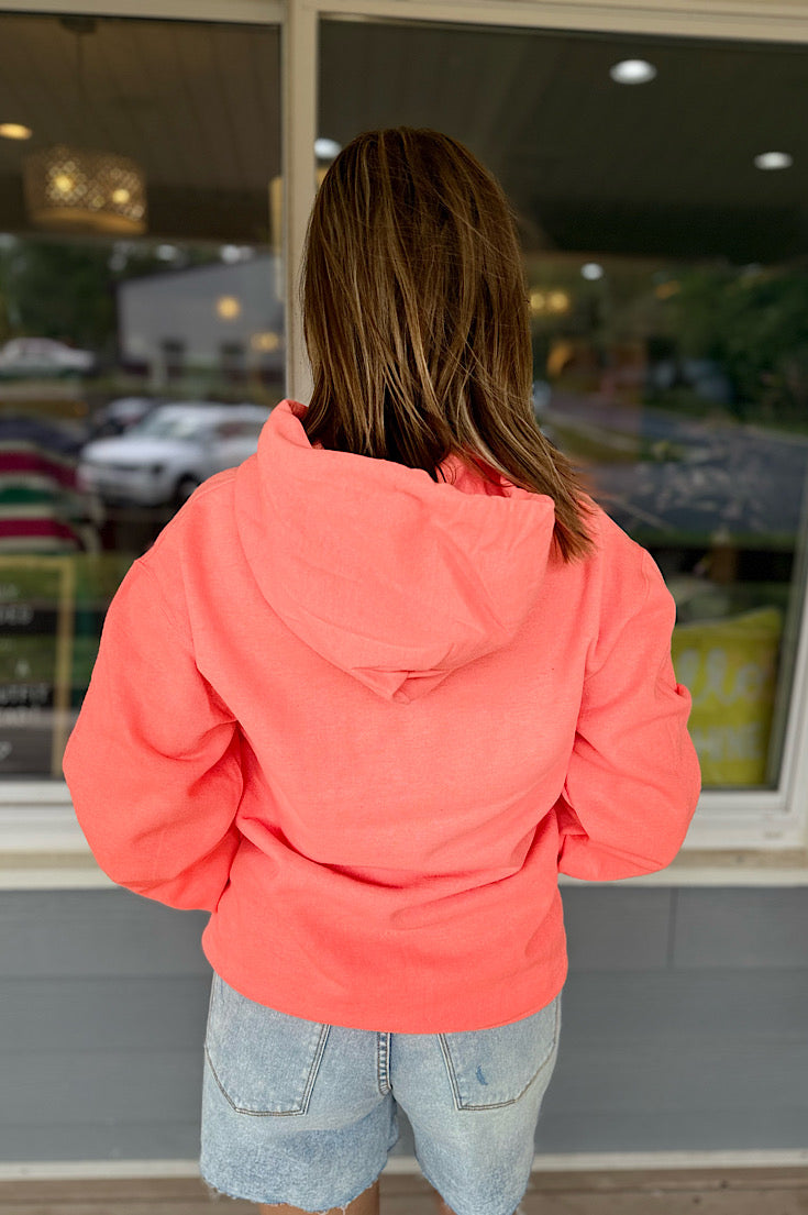 Lake Life...Best Life Hot Coral Hoodie