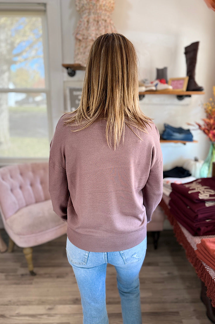 Letty Cocoa Brown Classic Sweater