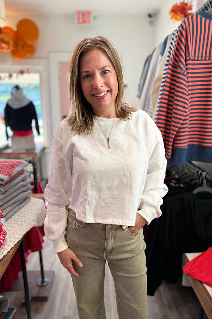 Quinsley Ivory Back Tie Sweater
