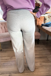Liam Wide Leg Heather Gray Corded Pants