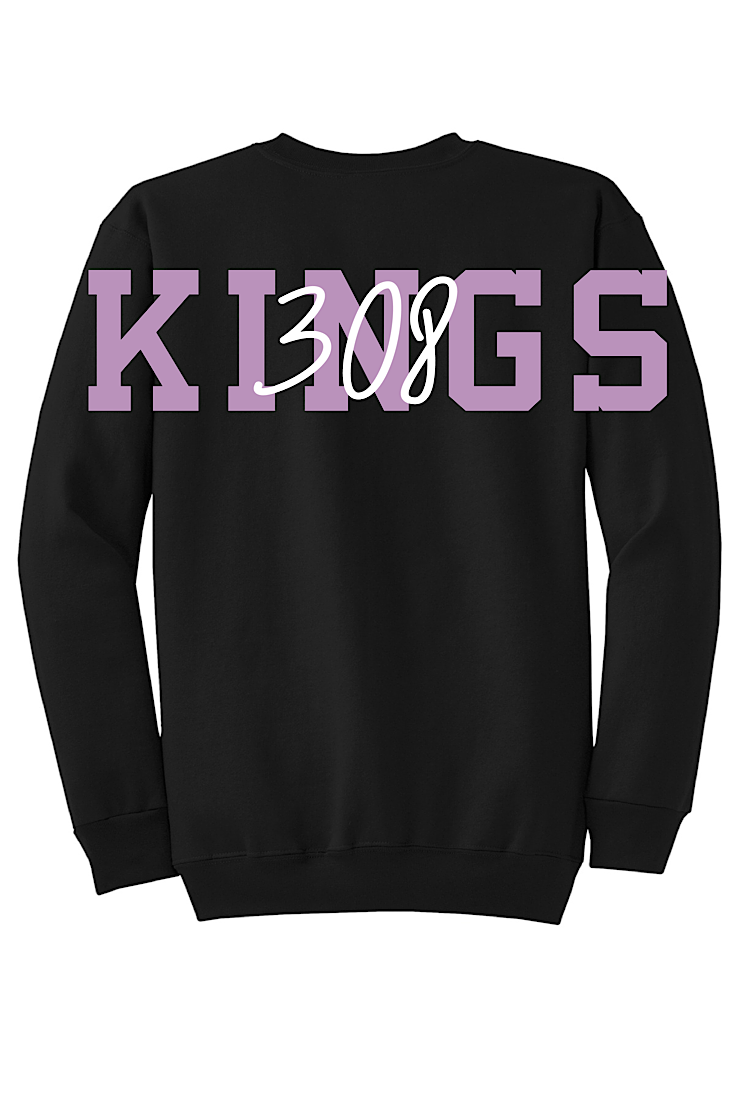 308 Kings Long Back Sweatshirt -Black or Natural