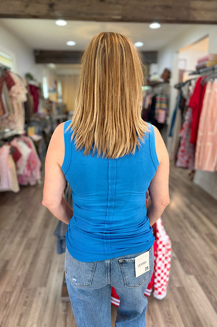 Breezie Essential Ribbed Tank Top {4 colors}