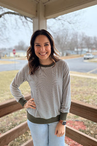 Stacy Stripe Long Sleeve Pullover