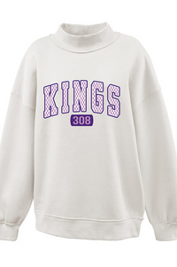 308 Kings Checker Print Mock Neck Sweatshirt - 2 colors