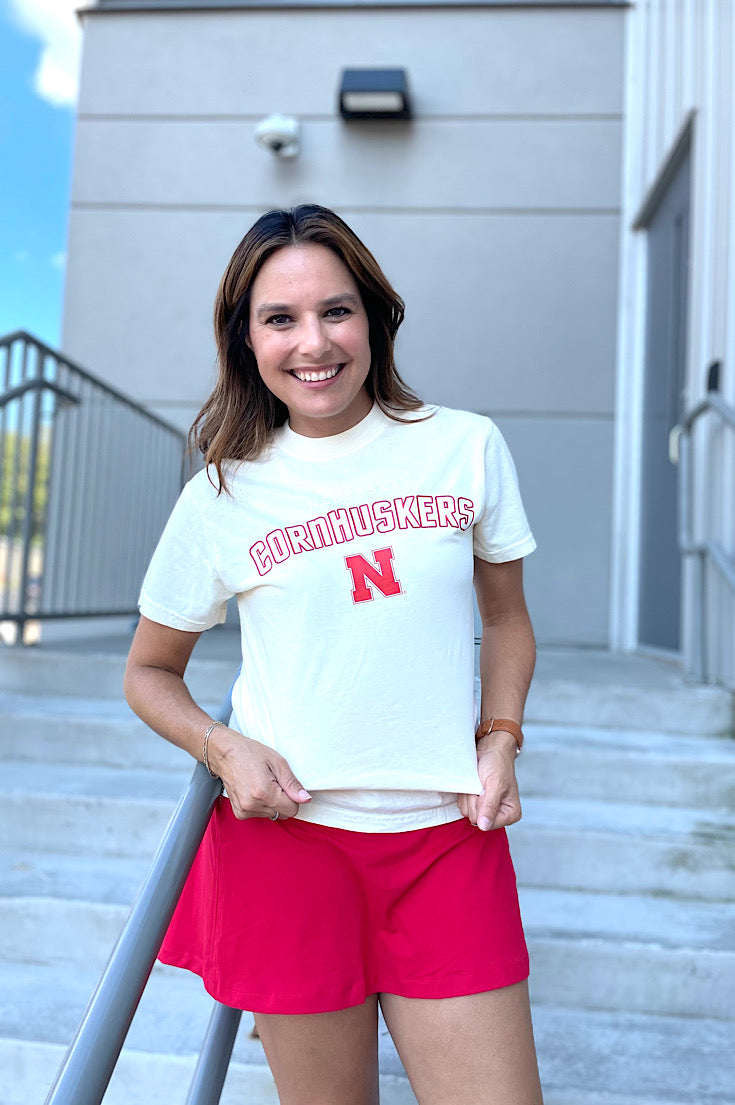 Nebraska Cornhuskers Ivory CC Tee