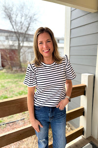 Bianca Navy Stripe Tee