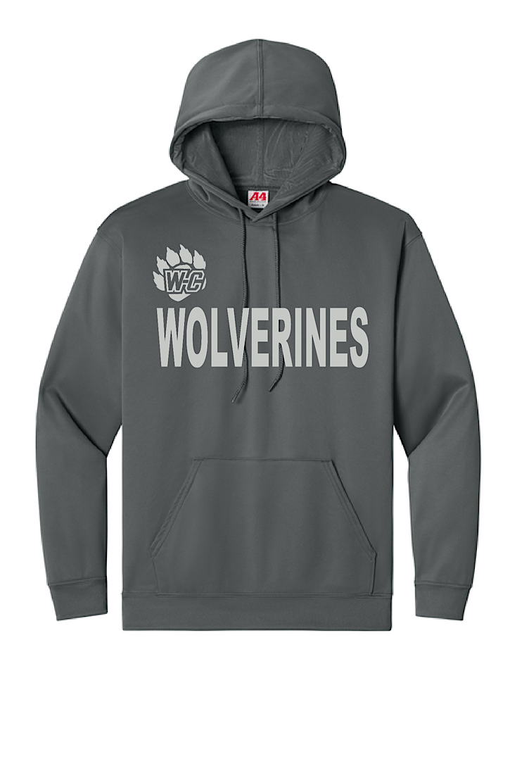 Graphite Wolverines Performance Hoodie