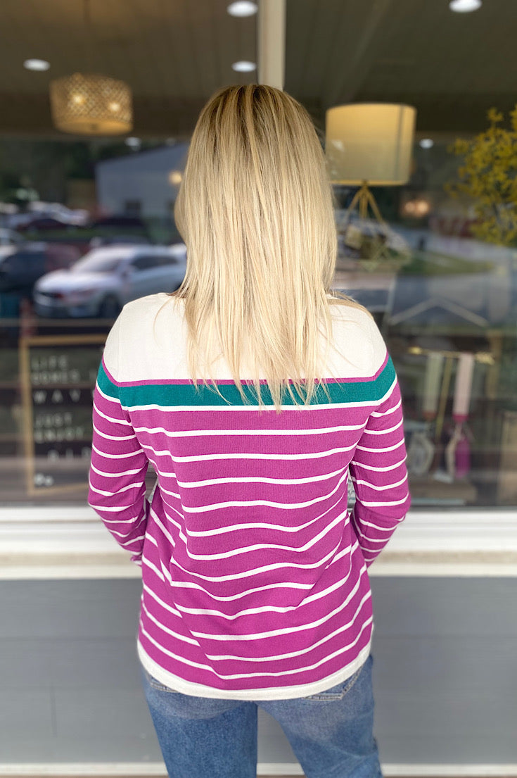 Gwen Stripe Lightweight Sweater {2 colors}