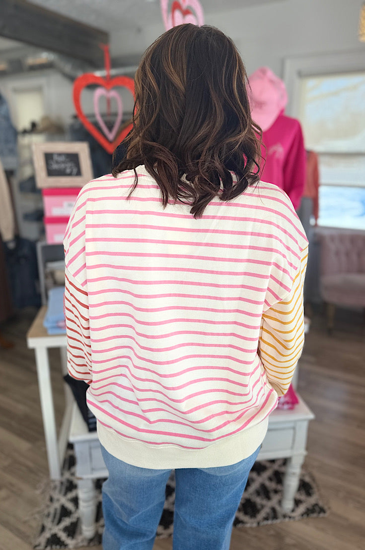 Landry Colorblock Stripe Pullover