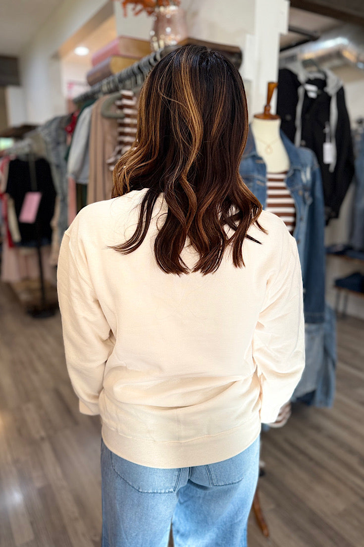 Fall Typography Ivory Sweatshirt