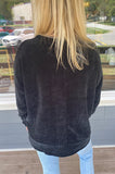 Chuck Black Long Sleeve Oversized Top