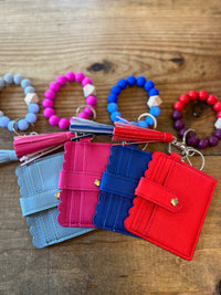 Bead Keychain Wallet Wristlet