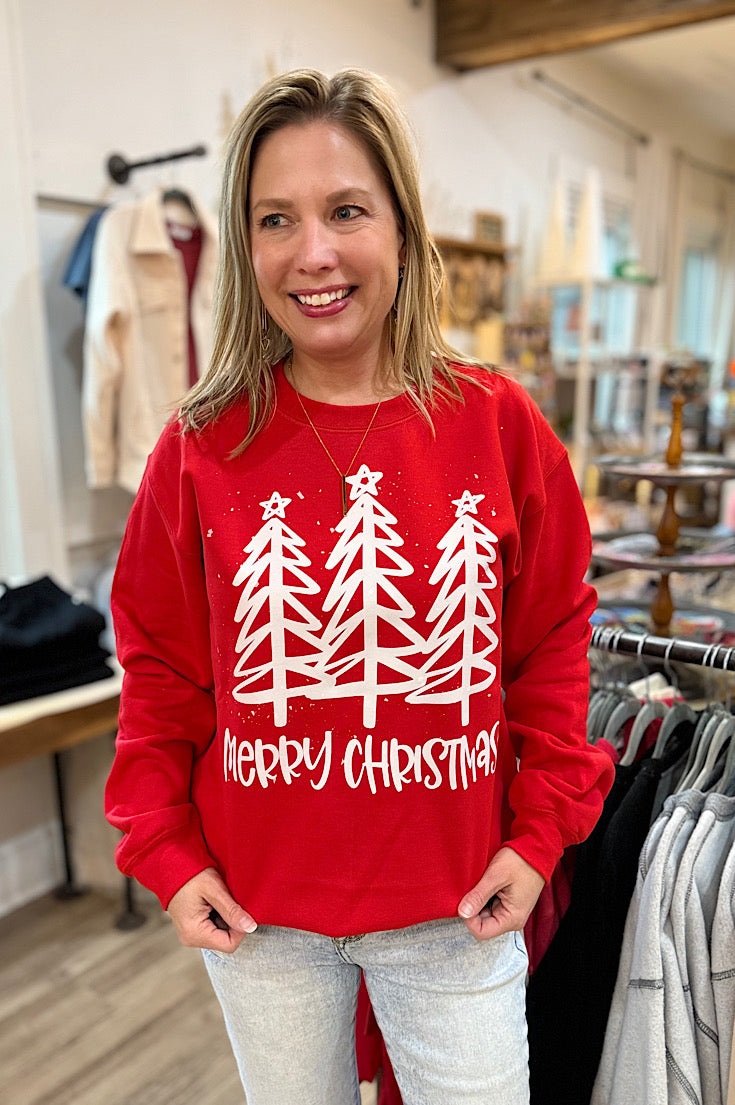 Red Merry Christmas Sweatshirt