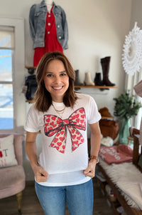 Valentine Bow White Tee