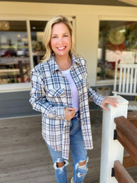 Erryn Gray, Ivory and Black Plaid Flannel