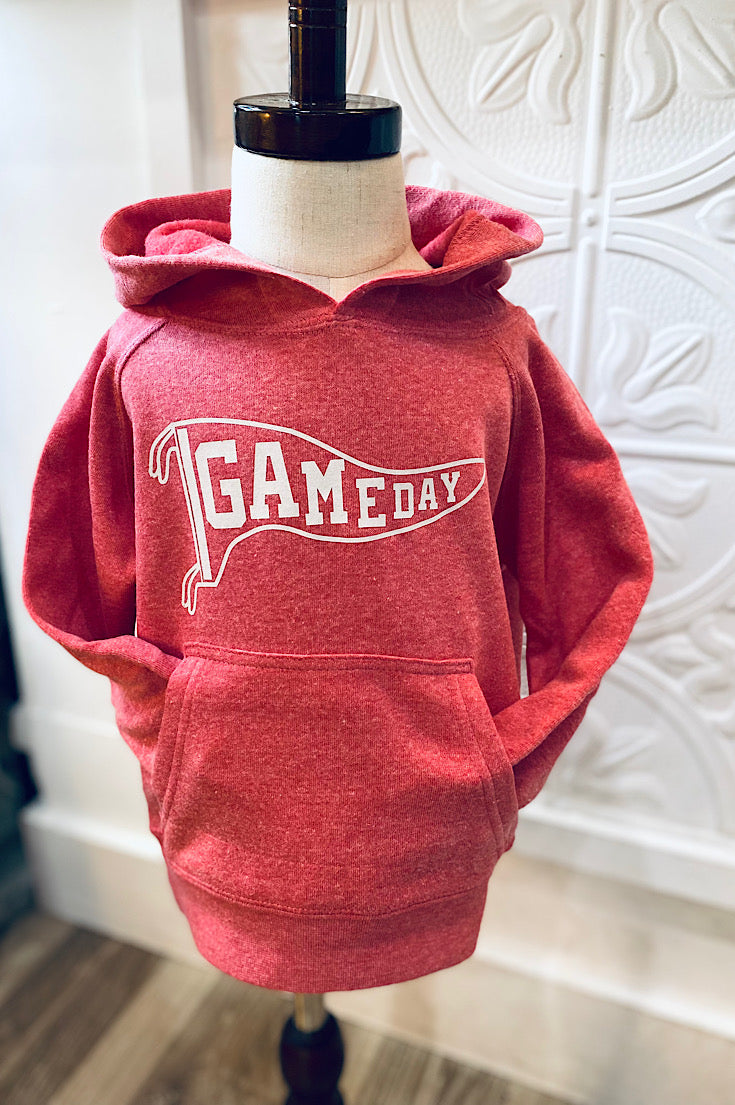 Gameday Pennant Toddler Heather Red Hoodie