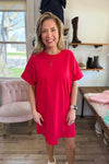 Billie Ruby Red T-shirt Dress