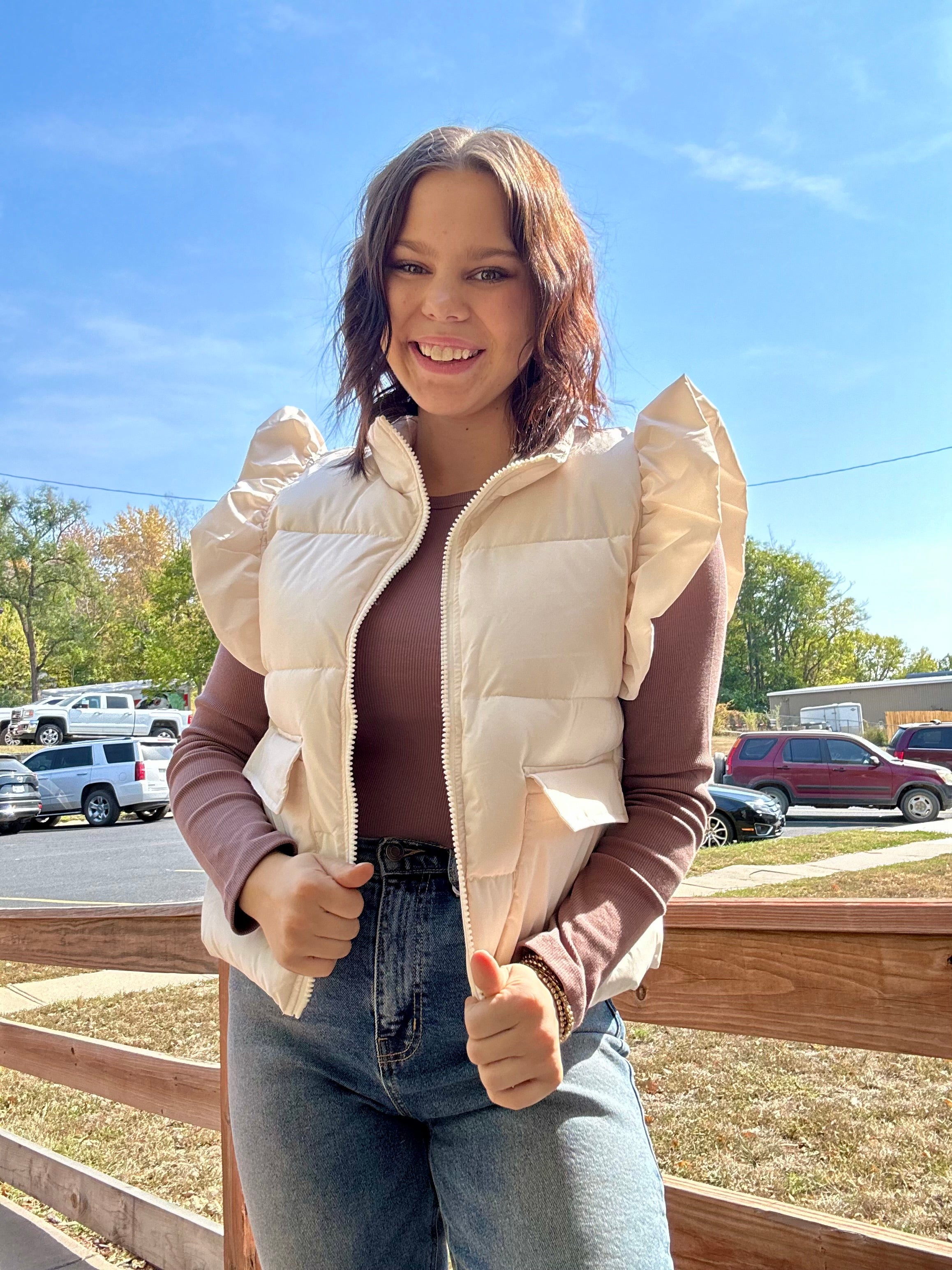 おかゆ★AMERI PUFFER SLEEVE TOPS AE Popover Puffer Jacket | American Eagle