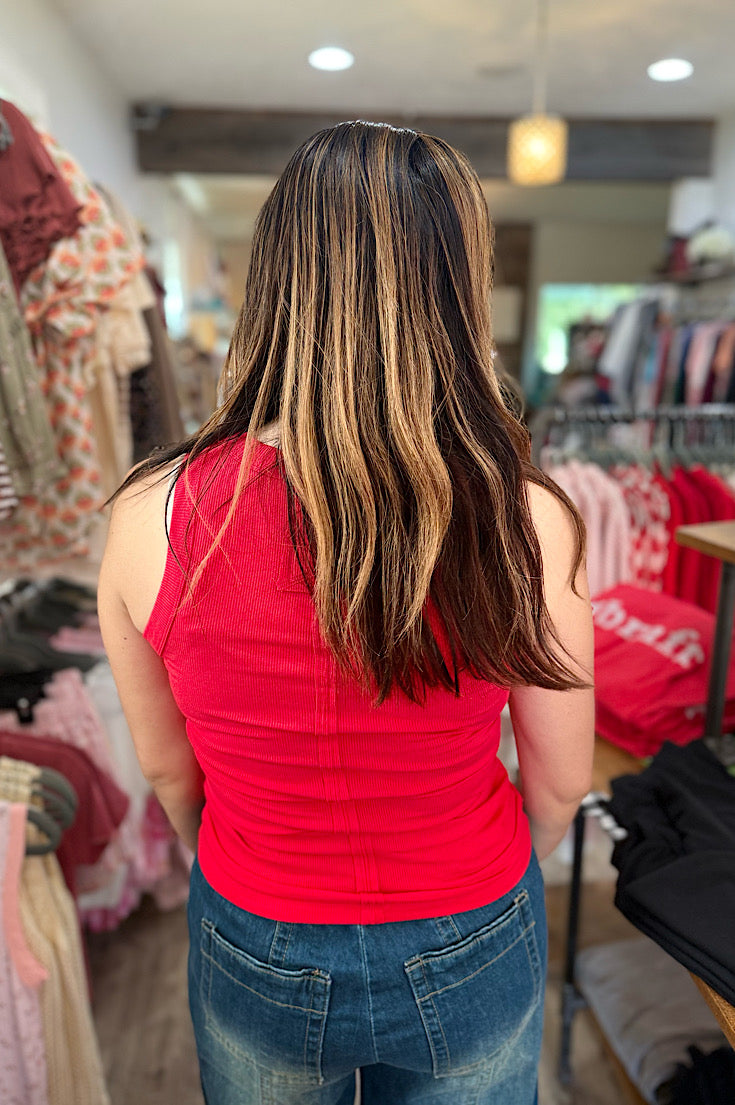 Breezie Essential Ribbed Tank Top {4 colors}