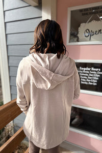 Brooke Mineral Washed Fleece Hooded Cardigan {2 colors}