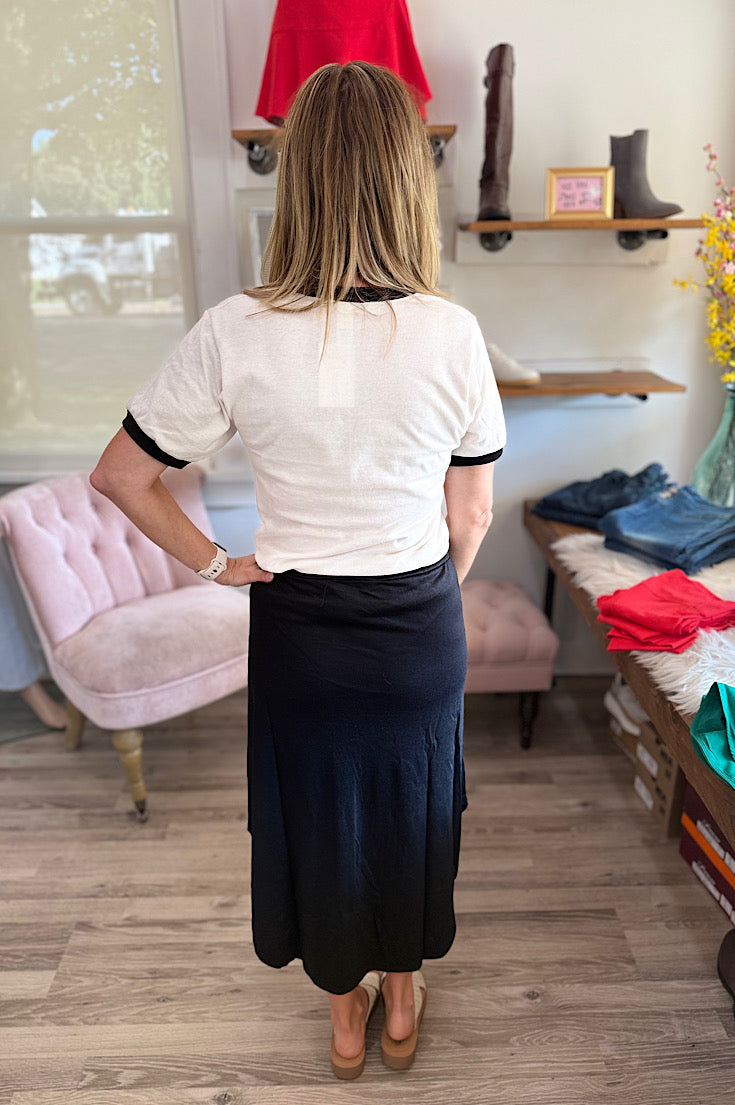 Ember Button Front Midi Skirt {2 colors}