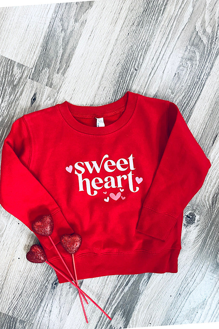 Toddler and Youth Sweetheart Red Fleece