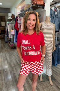 Jackson Red & White Checkered Shorts