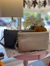 Kaitlyn Metallic 3 Compartment Crossbody {2 colors}