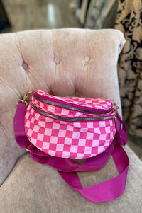 Parker Pink Checkered Bum Bag