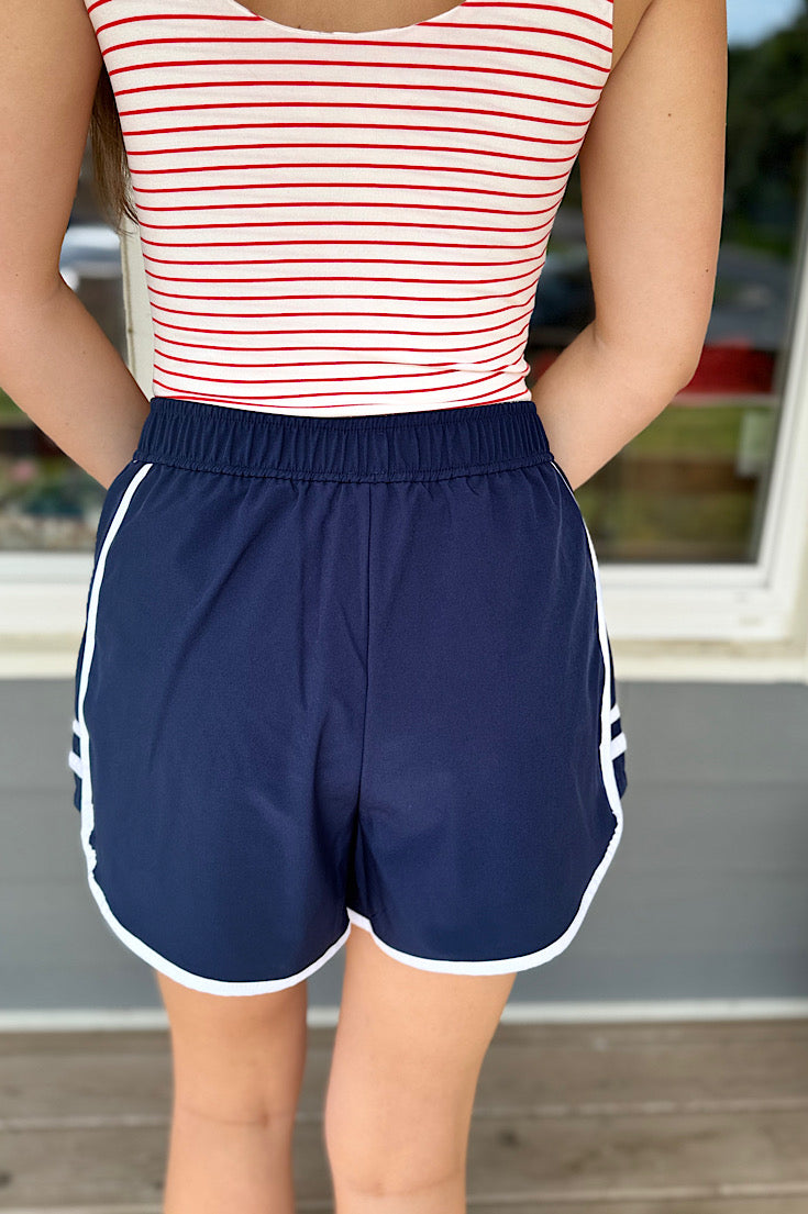 Henry Navy & White Athletic Shorts