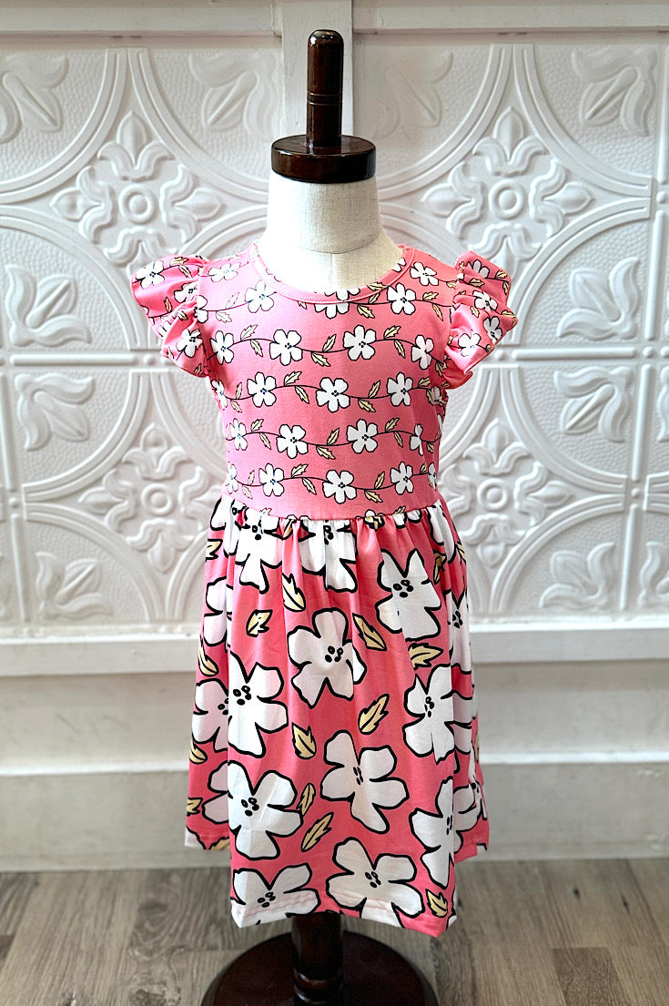 Paisley Girls Pink Floral Dress