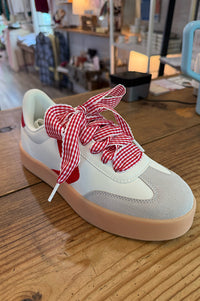 Red Gingham Shoelaces