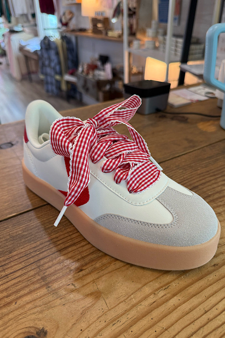 Red Gingham Shoelaces