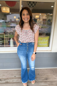 Alivia Cropped Floral Top