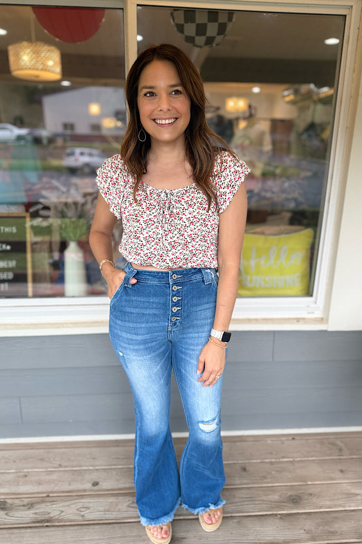 Alivia Cropped Floral Top