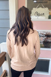 Colby Taupe Crew Neck Top