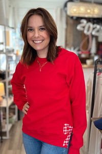 Red Side Bow Sweatshirt