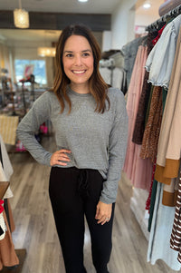 Sharron Heathered Grey So Soft Dolman Top
