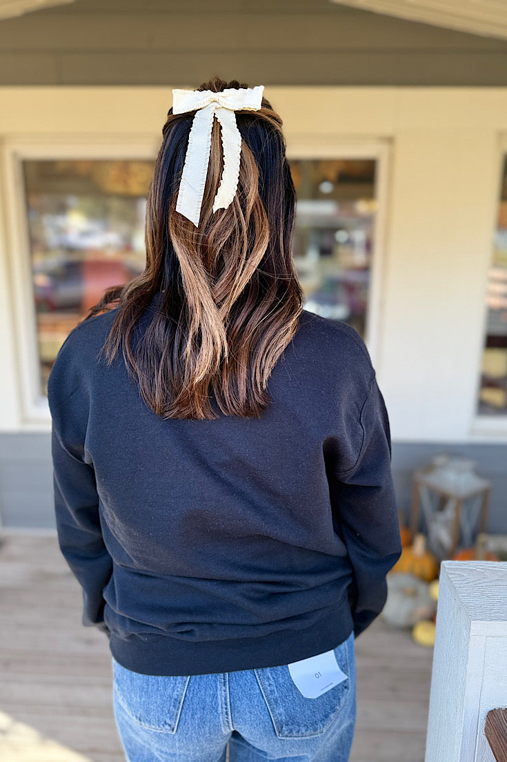 "Heavenly Things" Black Fleece Sweatshirt