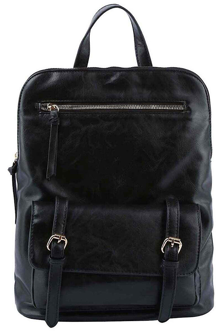 The Kacelyn Buckle Flap Backpack {3 Colors}