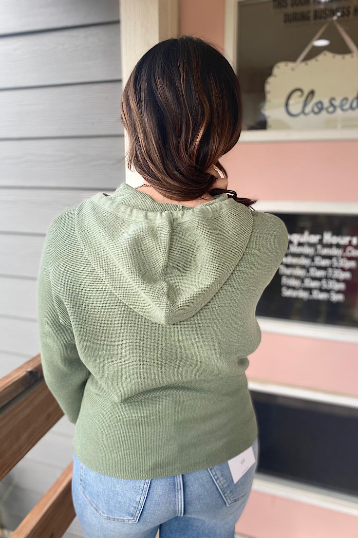 Maya Mini Waffle Dolman Hoodie {2 colors}