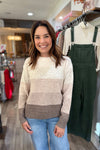 Teegan Neutral Stripes Sweater