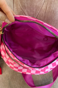 Parker Pink Checkered Bum Bag