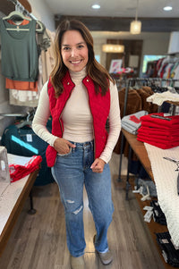 Axel Quilted Red Vest