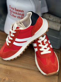 Scarlett Red & White Sneakers