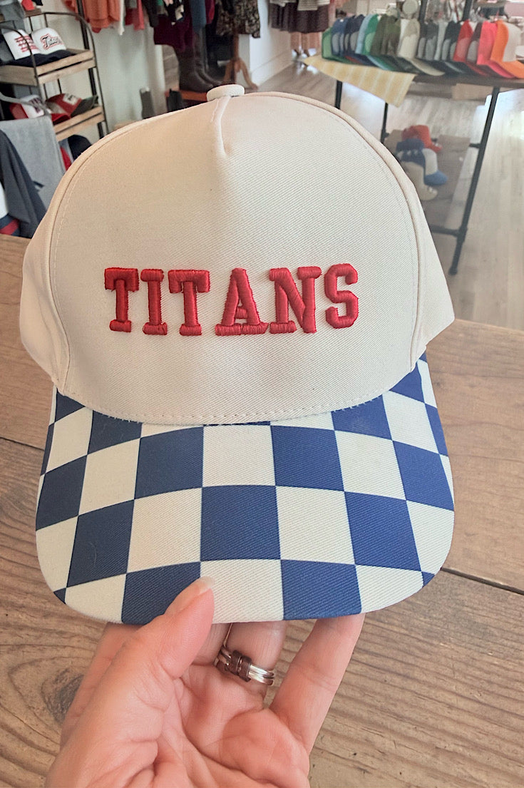 Titans Checker Bill Dad Hat